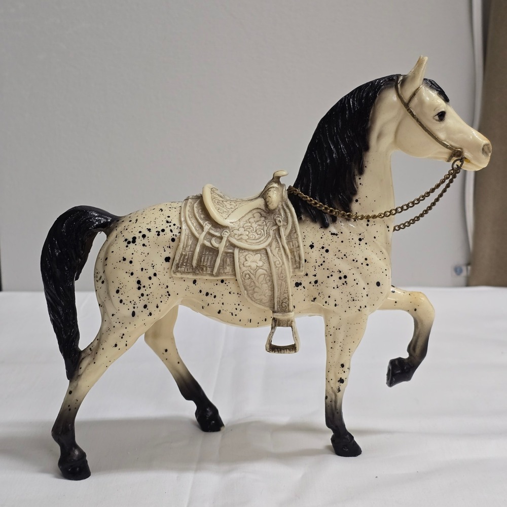 Vtg Breyer Western Prancing Horse Appaloosa Figurine Spotted Saddle Cheyenne 115